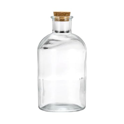 PATIKIL 1000ml Glass Reagent Bottle with Wood Stopper, Narrow Mouth 33.8oz - size: 33.8 Ounces
