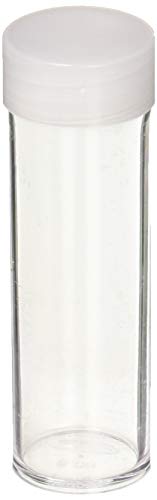 BCW Nickel Coin Tubes for US Nickels, Secure Screw-On Caps, Clear, 10 Pack - size: small
