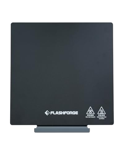 FLASHFORGE Adventurer 5M/5M Pro High-Temperature PC Plate, Magnetic Flexible Build Plate for ABS/ASA/PC Filaments - Smooth Surface, Tool-Free Removal, Perfect Adhesion for Professional 3D Printing - style: Smooth PC Build Plate