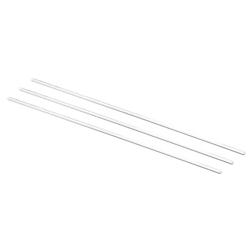 MECCANIXITY 3.3 Borosilicate Glass Stick 11.81" Length 4mm Dia Stir Rod Mixing Tools with Both Ends Round for Lab Kitchen Science 3Pcs - size: 11.81"