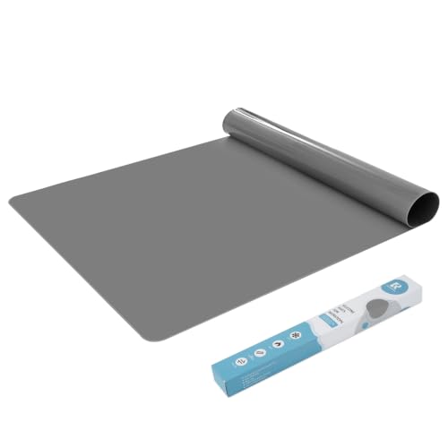KitchenRaku Extra Large Silicone Mat for Kitchen Worktop Protector, Thickened Nonstick Heat Resistant Countertop Mat, Nonskid Placemat, Craft Mat, Table Mat (Grey, 23.6"x31.5") - color: Gray, size: 31.5"L x 23.6"W