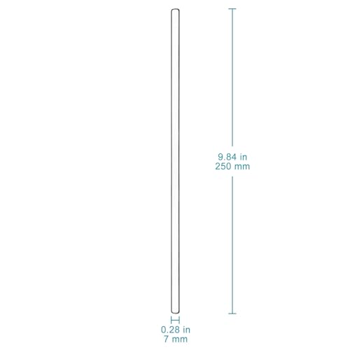 stonylab 8 Pack Glass Stirring Rods, Solid Borosilicate Glass Rods Stirrers Sticks with Rounded Ends for Lab Kitchen, 9.84 Inch Length - size: 250 mm