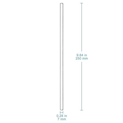 stonylab 8 Pack Glass Stirring Rods, Solid Borosilicate Glass Rods Stirrers Sticks with Rounded Ends for Lab Kitchen, 9.84 Inch Length - size: 250 mm