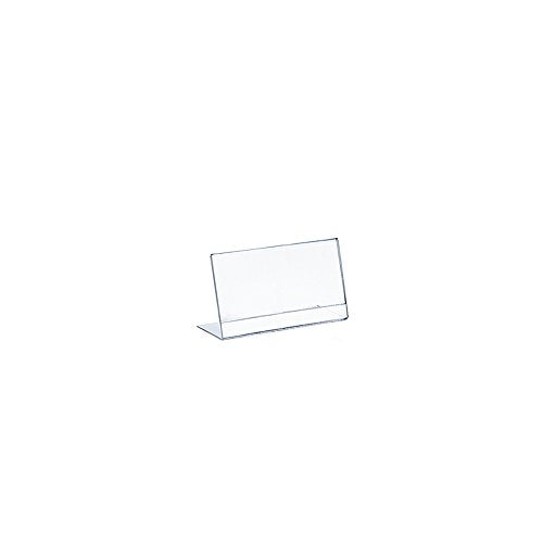 Azar Displays 112732 5" W x 3.5" H Horizontal L-Shaped Sign Holder-10pk - size: 5 in W x 3.5 in H Horizontal