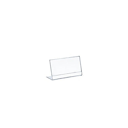 Azar Displays 112732 5" W x 3.5" H Horizontal L-Shaped Sign Holder-10pk - size: 5 in W x 3.5 in H Horizontal