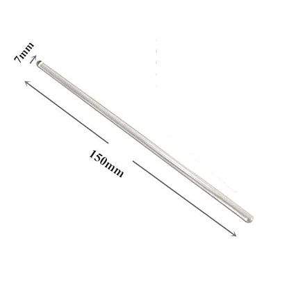 Pack of 6 Lab Glass Stirring Rod 6 inch (150mm) Long, 0.25" Diameter with Both Ends Round for Science, Lab, Kitchen, Science Education