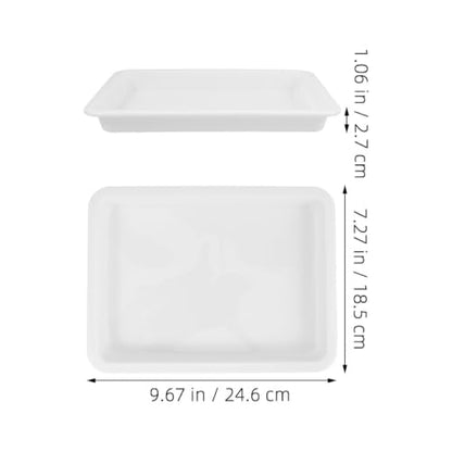 Chemical Containment Tray 4- Tray for Sample Handling Acid and Alkali Resistant Leakproof Laboratory Trays Scientific for Chemical Experiments 9.68 X 7.28 X 1.06 in