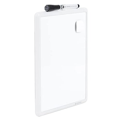U Brands Contempo Magnetic Small Whiteboard, 8.5” x 11”, White Modern Frame, Mini White Board for Students, Fridge and Locker Dry Erase Board, Includes Marker & Magnet - style: 1 Board + 1 Marker + 1 Magnet