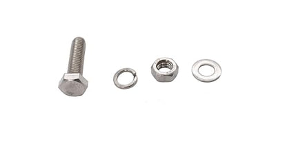 10-Pack M6 x 35mm Hexagon Screws Hex Bolts with M6 Hex Nuts M6 Flat Washers/Spring Lock Washers Set, 304/18-8, Plain Finish - size: M6 x 35mm 40pcs