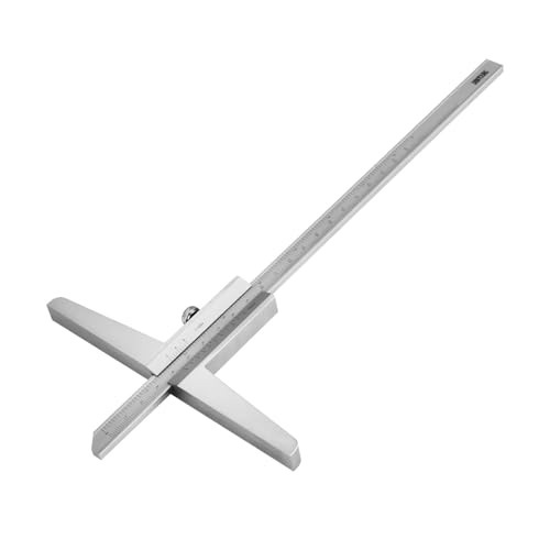 0-200mm Depth Caliper (Bridge Length 150mm) Extended Bridge-Type Stainless Steel Measuring Tool High Precision ±0.02mm Dual Scale (mm/inch) DRINYOUNG(Depth Ruler 200 Long (Bridge Length 150)) - size: 0-8" (Depth Caliper, Bridge Length 6")