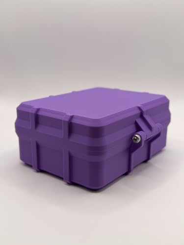 3ml Peptide Vial Storage Case for 20 Vials | Hard Protective Travel Organizer | Snap-Lock Latch | Made in USA - color: Purple