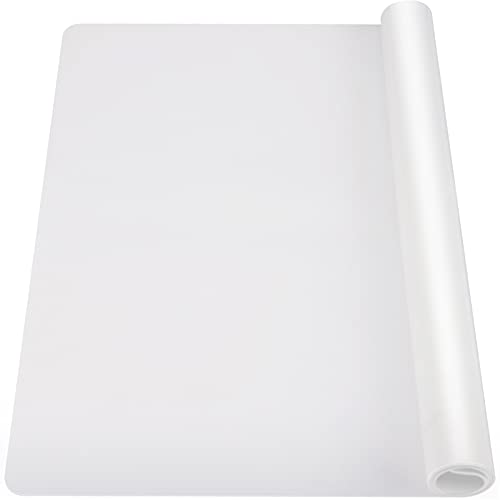 Ewen 25.6x17.7in 2mm Silicone Mats for Kitchen Counter, Extra Large Thick Heat Resistant Baking Mat, Silicone Countertop Protector Mat for Bar Air Fryer Crafts Work Glass Top Stove Cover Translucent - color: Translucent, size: 25.6"L x 17.5"W