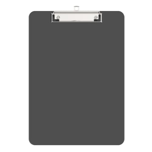 Plastic Clipboards, Grey 8.5x11 Clip Board - color: Grey
