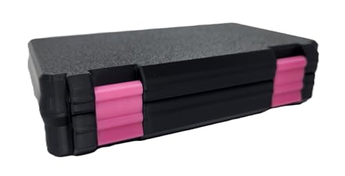 3D Printed - 3ml Vial Storage Case - Freezer Safe Hard Shell Peptide Case for Home, Fridge, Travel (Black/Light Pink, 50 3ml Vials) - color: Black/Light Pink, size: 50 3ml Vials
