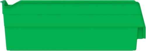Akro-Mils 30110 Heavy Duty Plastic Shelf Bins, 12"x 3"x 4", Green, 24-Pack - color: Green