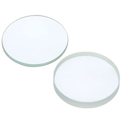 PATIKIL 0.4" (10mm) Focal Length Double Convex and Concave Lens Set, Glass Optically Polished Round Edges Lens for Physics Experiment Classroom, Clear