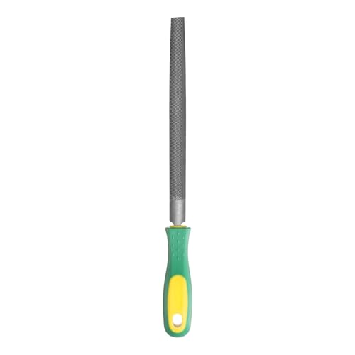 HARFINGTON 8" Half Round Medium Cut File Double Cut Teeth Bastard Metal File High Carbon Steel T12 with PP Handle for Metal Wood Tool Sharpener, Gray - size: 8"