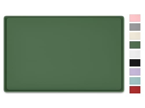 Silicone Art Mat for Crafts, 12" x 19" Waterproof Non-Slip Painting Mat - color: Green, size: 12" x 19"