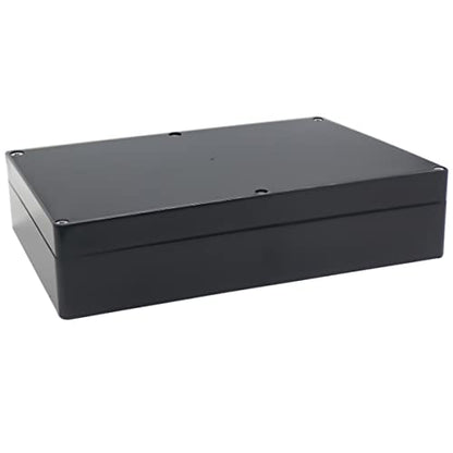 Watertight Junction Box, IP67 Waterproof Project Box Durable ABS Plastic Electronic Enclosure Case for DIY Electrical Project Black 10.35" x 7.17" x 2.36"(263 x 182 x 60 mm) - size: 10.35" x 7.17" x 2.36"