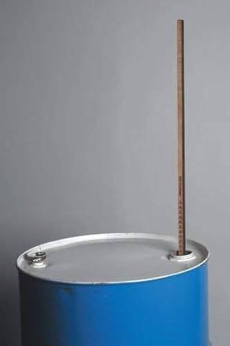 44" Long Drum Gauge Stick for 55 Gallon Drum, Hardwood, 5/8 in W, 1 Gallon Increment Marks, Precise Liquid Level Measurement Tool