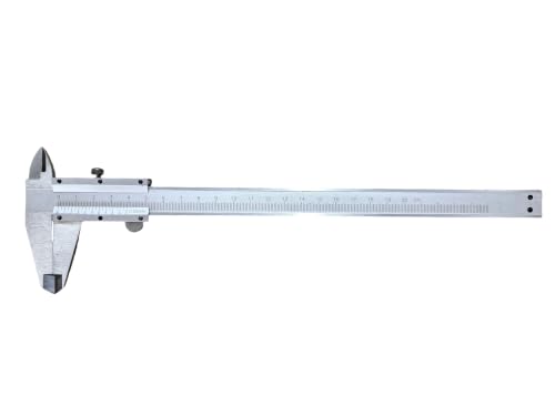 HFS(R) 0-8inch/0-200mm Vernier Caliper Imperial & Metric Measuring Tool, Stainless Steel Manual Non Digital Caliper, +/-0.001in/0.02mm Accuracy - size: 0-8"/0-200mm stainless steel