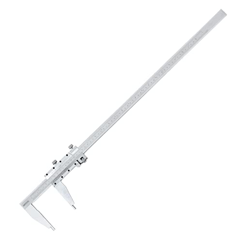 Stainless Steel Precision Vernier Caliper with Fine Adjustment,0-24" Range Calipers,Caliper Measuring Tool with 0mm-600mm Range,1/128 in,0.05mm Graduation(0-24"（with fine Adjustment）) - size: 0-24" (With Fine Adjustment)
