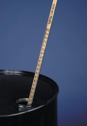 44" Long Drum Gauge Stick for 55 Gallon Drum, Hardwood, 5/8 in W, 1 Gallon Increment Marks, Precise Liquid Level Measurement Tool