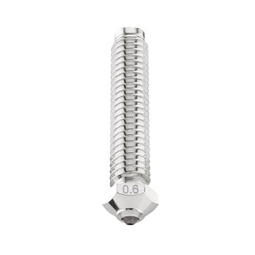 Tungsten Carbide Nozzle 0.6mm for Elegoo OrangeStorm Giga 3D Printer, High Thermal Conductivity Abrasion Resistance for Precision Additive Manufacturing - size: Tungsten Carbide, style: 0.6mm