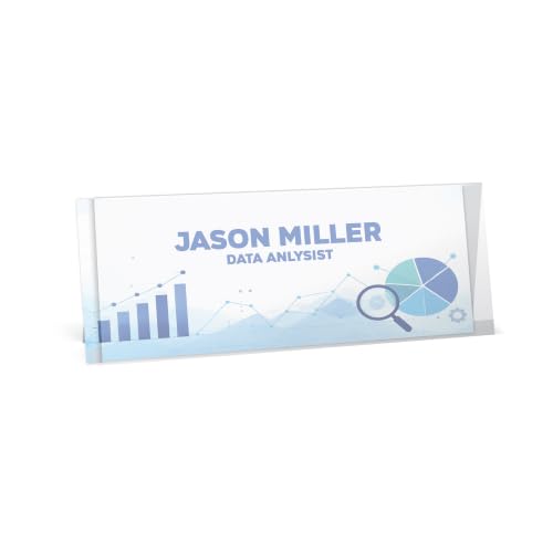 C-Line Rigid Plastic Name Tent Holders, 4.25 x 11, Clear, 25/PK (87507) - size: 4-1/4 x 11 Inches