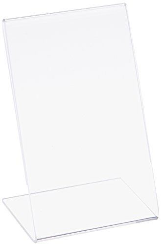 Azar Displays 112758 3.5" W x 5.5" H Vertical L-Shaped Sign Holder- 10pk - size: 3.5 in W x 5.5 in H Vertical