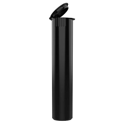 92mm CR Plastic Packaging Pop Top Tubes - Child Resistant Travel Holder Vial Containers - 700 Qty (Black) - color: Black