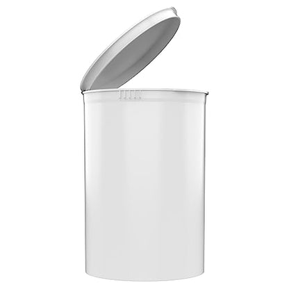 Dragon Chewer 160 Dram CR Plastic Packaging Pop Top Containers - Child Resistant Travel Holder Vial Bottles - 33 qty (White) - color: White