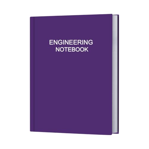 Engineering Notebook/Engineer Graph Paper Notebook - (.25" Grid Format), Lab Notebook Quad Ruled Book with Grid Pages: Table of Contents for Chemistry, Physics, Biology, 8" x 10", Purple - color: Purple