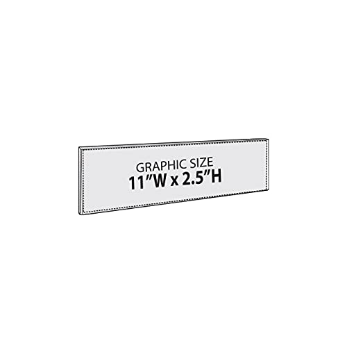 Azar Displays 129920 11" W x 2.5" H Horizontal U-Frame with Magnetic Strips, 10-Pack - size: 11 in W x 2.5 in. H