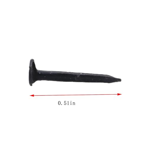 500PCS 13mm Black Carbon Steel Shoe Nails Square Headed Tack Suitable for Woodwork and Leather Goods Restoration