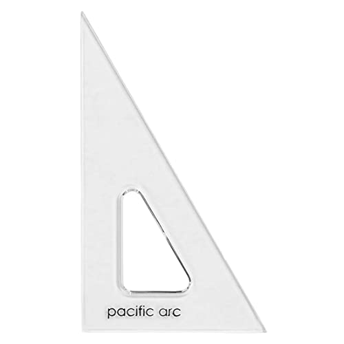 Pacific Arc's Scholastic Triangle - 4 inch - Clear - 30/60 Angle - Polystyrene - Plain Edge - Technical Drawing Tools, Drafting, Architect and Engineering. - style: 4 inch, 30/60