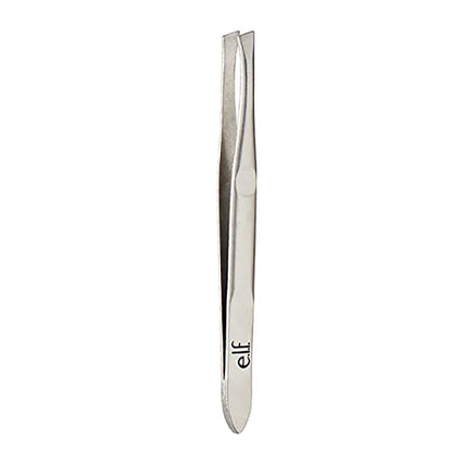 e.l.f., Slant Tweezer, Professional Quality Stainless Steel, Provides a Strong Grip, Removes Hairs Accurately, Shapes, Defines, Easy To Use, Ergonomically-Designed (Pack of 2) - size: 1 Count ( pack of 2)