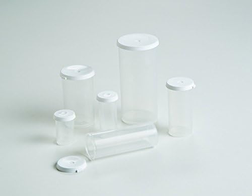 Caplugs CVV-50 CVV Series – Plastic Vial, 30 Pack, Natural Clear PP with White Cap, Vial Size 5 Drams, 0.63 Fl. Oz. Reusable Container, Sample Storage, Packaging, Display, Laboratory (ZCVV50ASMQ2)