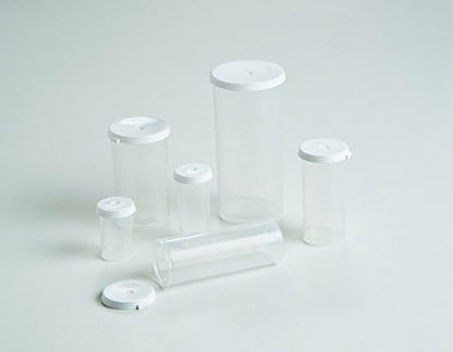 Caplugs CVV-50 CVV Series – Plastic Vial, 30 Pack, Natural Clear PP with White Cap, Vial Size 5 Drams, 0.63 Fl. Oz. Reusable Container, Sample Storage, Packaging, Display, Laboratory (ZCVV50ASMQ2)