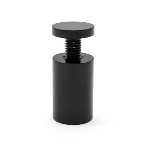 OUTWATER Sign Standoff 1" Diameter x 1-1/2" Barrel Length Black Aluminum Eco Series Easy Fasten Standoff Pack of 20 - size: 20 Piece Pack