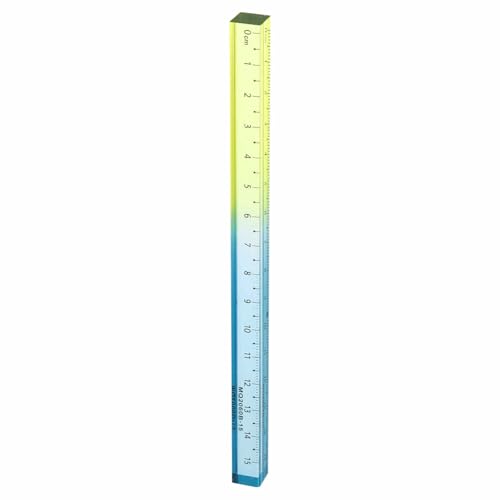 HARFINGTON Acrylic Clear Straight Rulers 15cm Metric,Blue Yellow - color: Blue Yellow, size: 15cm