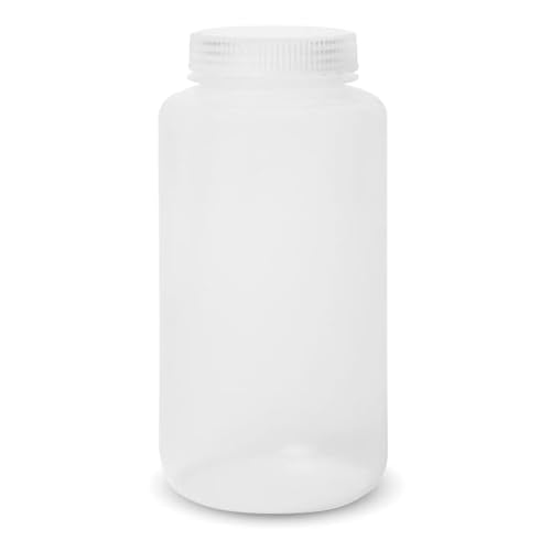 United Scientific™ Sample Bottles with Lids, Polypropylene, 1000ml, 6-Pack - size: 32 oz (Pack of 6)