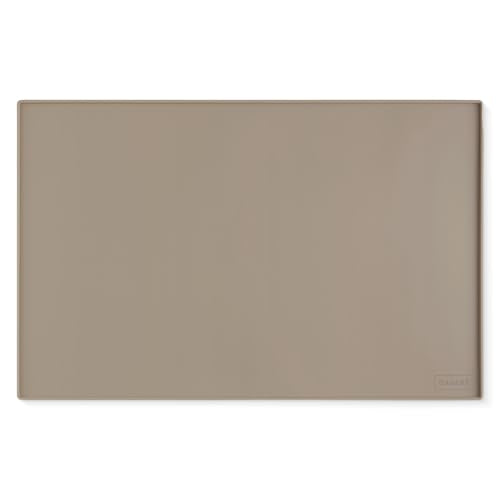 GASARÉ, Non Slip Cutting Board Mat, Grip Mat Pad, Under Kitchen Cutting Board, Raised Edges, Extra Large, Easy to Clean, 19 x 13 Inches, Taupe - color: Taupe