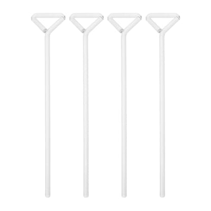 Veemoon Glass Cell Spreader Rods, 4pcs Labs Transparent Coating Rods Petri Dish Coating Bars Professional Reusable Cell Diffuser Bars - Smooth Edges Anti-Scratch Agar - Science Lab Experiment Tools