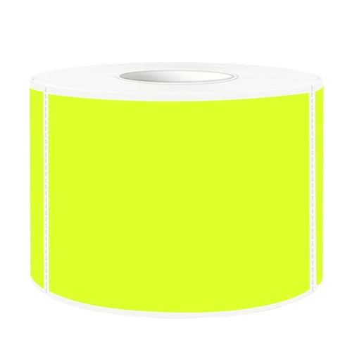 STARLIBOO Neon Colored Labels Stickers 3 x 2 Inch, Rectangle Moving Labels Stickers, 250Pcs Garage Sale Price Stickers, Adhesive Moving Labels for Boxes- Fluorescent Yellow - color: Fluorescent Yellow, size: 2*3 inch