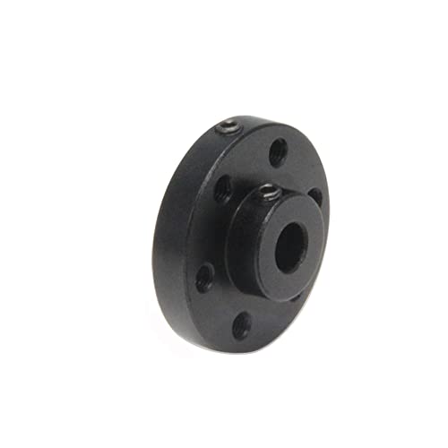 2PCS Black Rigid Flange Shaft Coupling,Universal Aluminum MOUNTING HUB for 5mm Shaft Pair with M3 Thread - style: 5mm-Black