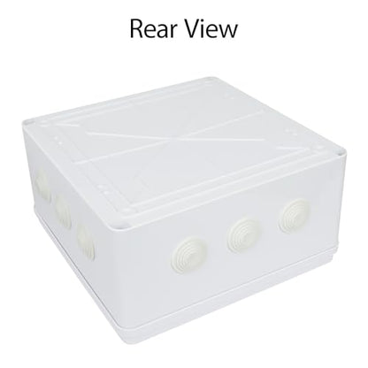 LeMotech Junction Box, ABS Plastic IP65 Waterproof and Dustproof, Universal Electrical Enclosure, Outdoor and Indoor Project Box 11.8X 11.8X 5.9 inch (300 x 300 x 150 mm) - size: 11.8" x 11.8" x 5.9" (1pc)