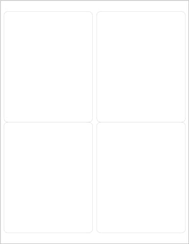 20 Sheets Glossy White 4" x 5" Waterproof Sticker Shipping Address Labels - size: 4 inches x 5 inches