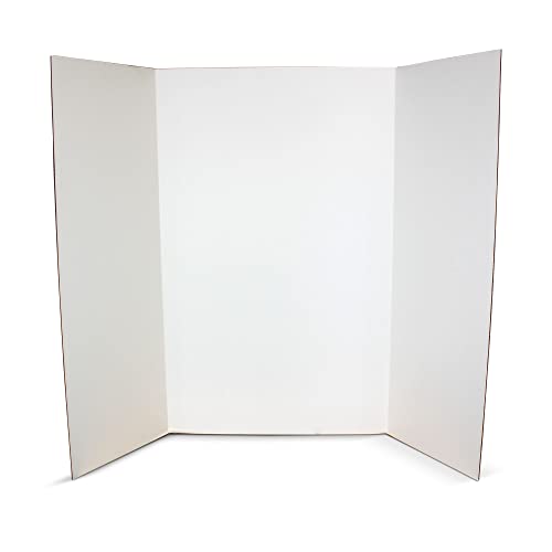 Flipside Products Science Fair Project Board Kit – 36" x 48" White Trifold Boards with Black Science Fair Title Letters – Ready-to-Use Project Display Boards - 2 Pack