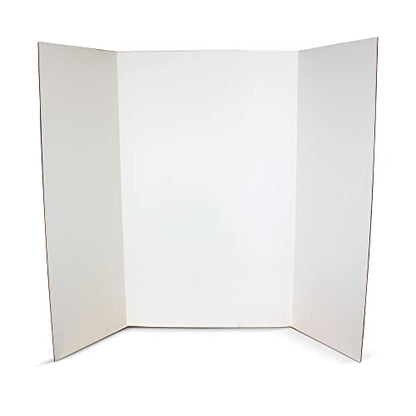 Flipside Products Science Fair Project Board Kit – 36" x 48" White Trifold Boards with Black Science Fair Title Letters – Ready-to-Use Project Display Boards - 2 Pack